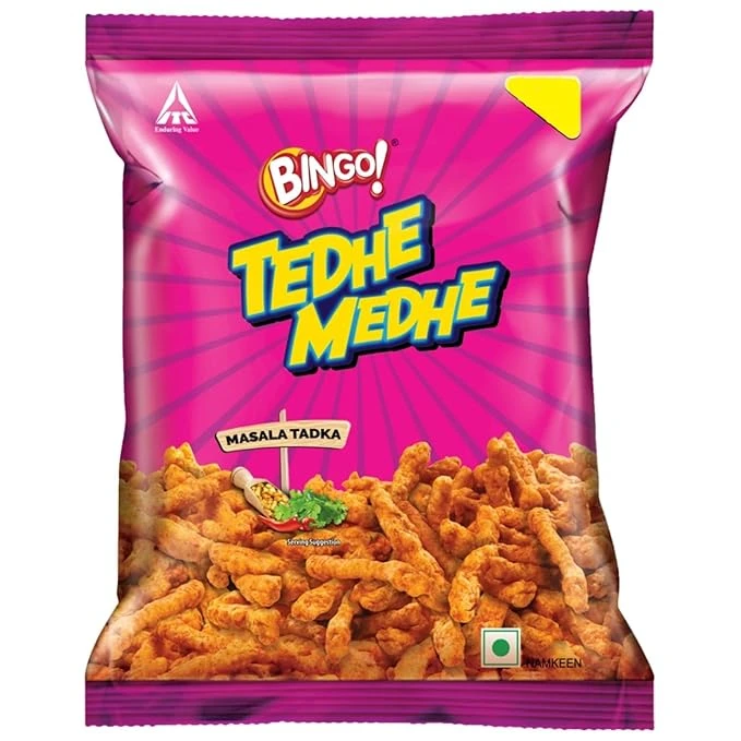 ITC Bingo! Tedhe Medhe Masala Tadka 80g/75g(Weight May Vary)